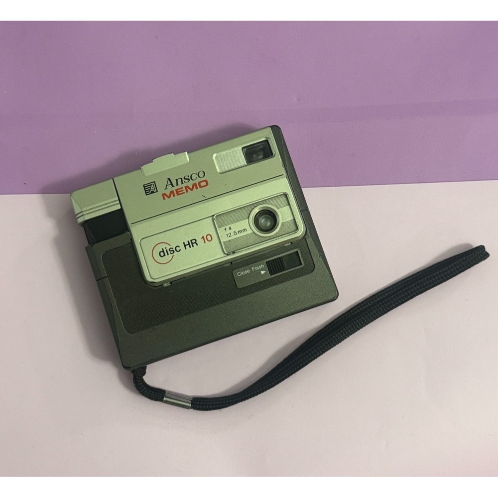 Ansco Memo Disc HR10 Film Camera Vintage Compact Untested